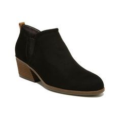 Manufacturer: Dr. Scholl's Shoes Size Origin: US Style Type: Booties Collection: Dr. Scholl's Shoes Closure: Material: Fabric/Man Made Fabric Type: Faux Suede Sku: BH5284099 Size: 8.  Color: Black.  Gender: female.  Age Group: adult. Stacked Heel Ankle Boots, White Tennis Shoes, Block Heel Ankle Boots, Princess Shoes, Wedge Ankle Boots, Lace Up Booties, Leather Block Heels, Pull On Boots, Shoes Womens