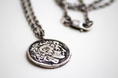 Alexander the Great Pendant-  Men's Pendant- Alexander the Great Necklace-Ancient Greek Inspired Pendant-Replica Coin Necklace-Unisex Gifts on Etsy, $62.00 Hand Cast Silver Medallion Necklace, Silver Medallion Hand Cast Necklace, Sterling Silver Etched Coin Jewelry, Silver Medallion Necklace Hand Cast, Etched Coin-shaped Sterling Silver Jewelry, Etched Sterling Silver Coin Jewelry, Antique Silver Hand Cast Sterling Silver Necklace, Hand Cast Antique Silver Sterling Silver Necklace, Hand Cast Sterling Silver Necklace In Antique Silver