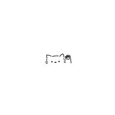 a black and white drawing of a cat's face with the word, i love you