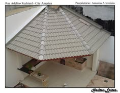 an overhead view of a roof with tiles on it and the words rabatin rouhad - c'america