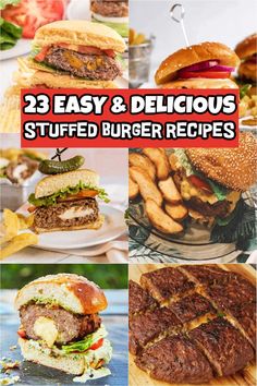 33 easy and delicious stuffed burgers that are ready to be eaten in the oven