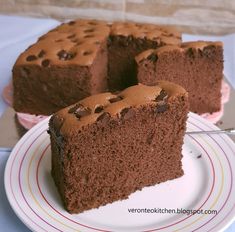 a piece of chocolate cake on a plate