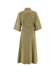 Stretch cotton dress, characterised by front fastening with concealed buttons, short sleeves, removable waist belt, regular fit. Composition: 95% CO, 5% EA Tom Ford Handbags, Shop Dress, Zimmermann Dress, Golden Goose Shoes, Pleats Please Issey Miyake, Gorgeous Bags, Luxury Shop, Yoga Wear, Cotton Dress