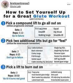 the instructions for how to set yourself up for a great gutt workout