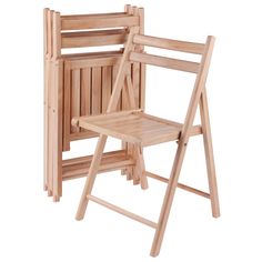 The Winsome Wood Robin Folding Chair set has never looked so handsome. Smooth slatted seats give a classic yet clean look that can complement almost any style. Sitting at 17.4”H from the ground and the support from the double-bar backs allow for extra comfort and relaxation. Pull up the chairs for a game of cards or bring them out when company comes over and have extra seating around the dining table or living room. These chairs tuck away nicely against one another, when not in use, for compact Wood Folding Chair, Folding Furniture, Floor Seating, Folding Chairs, Folding Chair, Kitchen Dining Furniture, Living Room Chairs, Furniture Chair, Comfortable Seating