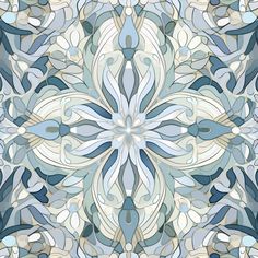 an abstract blue and white pattern with swirls