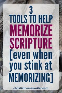 an elephant with the words 3 tools to help memourize scripture even when you stink at memoorinzing