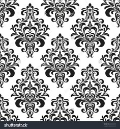 an elegant black and white wallpaper pattern