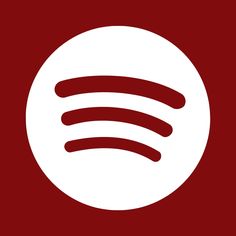 the spot music logo on a red background