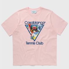 Pink Unisex Size Medium Casablanca Tshirt Tennis Club Casablanca Tennis Club, Tennis Club, Club T Shirt, Tennis Clubs, Casablanca, Colorful Shirts, Tennis, Men's T Shirt, Tee Shirts