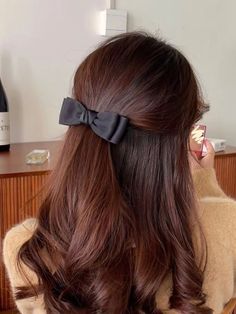 Black  Collar  Polyester   Embellished   Women Accessories Aesthetic Hairstyles, Bow Decor, Error Page, Fashion Online Shop, Bedroom Interior, Hair Clip, Online Fashion, Men's Clothing, Hair Clips