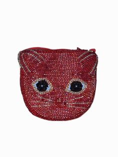 Red Cat Beaded Coin Purse Zipper Closure Beaded pattern is the same on both sides Dimensions of this coin purse are:  Height: 3 3/4 in Length: 4 1/4 in Width: .5 cm Perfect for Coins Beaded Coin Purse, Coin Purse Pattern, Coin Purse Keychain, Western Gifts, Cat Bead, Red Cat, Tucson Az, Change Purse, Coin Purses