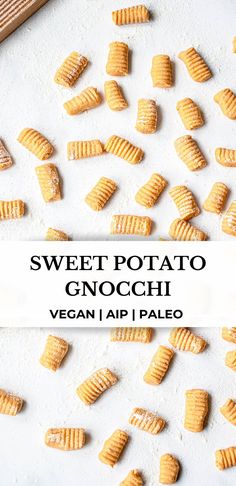 Aip Sweet Potato, Cassava Flour Recipes, Sweet Potato Flour, Autoimmune Recipes, How To Cook Gnocchi, Aip Paleo Recipes, Making Gnocchi, Sweet Potato Gnocchi, Potato Gnocchi