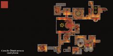 an image of a floor plan for a house in the middle of night with lights on it