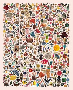 an image of many different things in the shape of a sheet of sticker paper