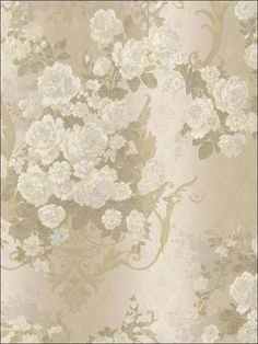 a wallpaper with white flowers on it