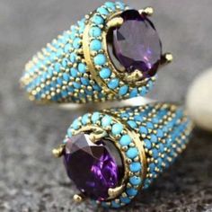 Turquoise And Zirconia Amethyst White Gold Plated. Rhinestones. Made Of High Quality Materials. Versatile Can Be On Any Occasion. Comfortable And Designed To Wear On Any Finger. Ring Party Jewelry, Purple Rings, Carved Ring, Zircon Jewelry, Amethyst Gold, Estilo Punk, Men's Jewelry Rings, Blue Zircon, Jewelry Wedding