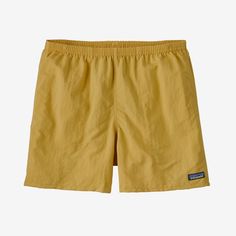 Rugged, multifunctional shorts designed for use in and out of the water, made of quick-drying 100% recycled nylon with a DWR (durable water repellent) finish. Inseam is 5". Specs: Elasticized waistband with internal drawstring; quick-drying black mesh liner Vertical side pockets reduce drag in water; pocket bags have drain-and-dry mesh corners; rear pocket has a flap that closes with a low-profile snap for security 5" inseam Fair Trade Certified sewn, which means the people who made it earned a Ocean Plastic Pollution, Patagonia Baggies, North Face Outfits, Plastic Pollution, Unisex Shoes, Designer Shorts, Black Mesh, Sport Shorts, Swim Trunks