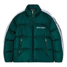 Sporty Green Puffer Outerwear, Green Sporty Puffer Outerwear, Green Sporty Puffer Jacket For Streetwear, Green Puffer Jacket With Padded Collar For Streetwear, Sporty Green Long-sleeve Puffer Jacket, Sporty Green Long Sleeve Puffer Jacket, Designer Green Winter Outerwear, Black Men Fashion Swag, Hot Sneakers