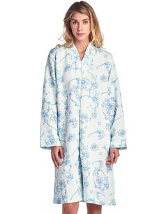 PRICES MAY VARY. This Warm house robe with easy full zipper front Duster Nightgown for ladies made of 65% Poly, 35% cotton thin quilted knit fabric, non- irritating and feels soft against the skin, zip down housedress is offered in a variety of classic pattern designs, color combinations, and LENGTHS to complement every woman’s taste. Thin and Lightweight Muumuu House Coat Robe hits mid calf length or above the knee. Casual Nights Short Robe measures approx. 39-40" inches and Midi Long Duster ap Quilted Robe, Waltz Dress, Ceremonial Clothing, Kimono Outerwear, Muumuu Dress, House Coat, Long Duster, Print Design Pattern, Up House