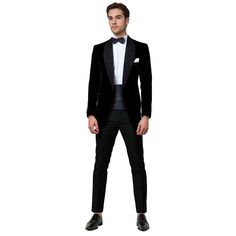 Package Includes: 1 x Jacket - 1 x Pant

Step into the spotlight with our exclusive Black Velvet Tuxedo, adorned with eye-catching crystal bead details for an extra touch of elegance. This tuxedo combines the timeless charm of velvet with a hint of sparkle, perfect for making a statement at any high-end event.

 	Fabric: Velvet
 	Lining Fabric: Silk
 	Pattern: Plain
 	Buttons: Black Satin Fabric
 	Construction: Half Canvas
 	Seasonality: All Season
 	Jacket: Shawl Lapel,  Crystal Bead On Lapel, Tuxedo Blazer For Black-tie Gala Events, Luxury Suits For Evening Gala, Evening Suits For Gala, Elegant Black Tuxedo For Night Out, Elegant Tuxedo For Gala, Tailored Suits For Gala Parties, Luxury Evening Tuxedo For Gala, Elegant Tailored Blazer For Gala, Tailored Elegant Blazer For Gala