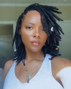 Locs Black Women Styles, Small Locs Black Women, Faux Locs Blonde, Locs Black Women, Small Locs, Curly Crochet Hair Styles, Beautiful Black Hair