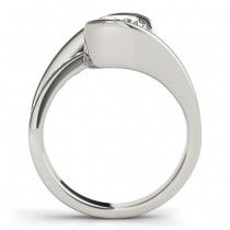 a white gold ring with an oval design