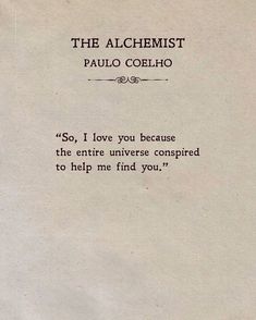 the alchemist by paul coelhoo is written in black on white paper