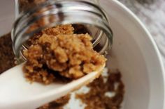 DIY+Gingerbread+Sugar+Scrub Homemade Ginger Bread, Diy Peppermint Sugar Scrub Recipe, Southern Pecan Pralines, Gingerbread Sugar Scrub, Sugar Scrub Diy Peppermint, Praline Candy, Coconut Oil Sugar Scrub, Scrub Homemade, Homemade Christmas Gift