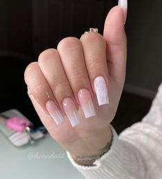 Tapered Square Nails, Plain Nails, White Acrylic Nails, Plain Jane