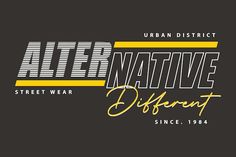 the logo for native diffrent since, in yellow and white on a black background