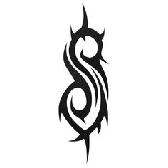 a red and white dragon tattoo design on a white background with the letter s in it's center