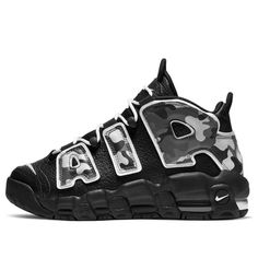 Kids Nike Air MORE UPTEMPO QS (GS) YOUNG ATHLETES NSW Basketball Shoes/Sneakers Sporty Sneakers With Logo Print For Outdoor, Sporty Outdoor Sneakers With Logo Print, Casual Basketball Shoes With Logo For Streetwear, Urban Style Sports Sneakers With Letter Print, Nike Casual Basketball Shoes For Sports Season, Camouflage Sneakers For Outdoor Sports, Sporty Camouflage Sneakers For Sports, Sporty Camouflage Sneakers For Outdoor, Nike Air More Uptempo