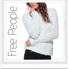 Brand New Without Tags Details: Nubby Knit Pullover Creneck Long Sleeves Hand Wash Perfect For Fall & Winter! X-10 September Song, Free People Sweater, Knitted Pullover, Mint Green, Free People, Mint, Sweaters For Women, Fall Winter, Brand New