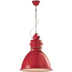 a red light hanging from a ceiling fixture on a white background with clippings