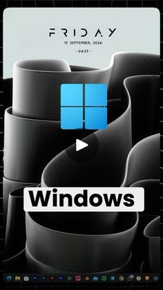 the windows logo is displayed in front of a black and white background with text that reads,