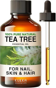 Kukka Tea Tree Oil for Skin, Healthy Hair & Toenails - Huge 4 Fl Oz - 100% Pure Natural Australian Tea Tree Essential Oil - Experience Therapeutic Melaleuca Oil for Scalp, Nails & Soap Making Scent

About this item
1. NOURISHES HAIR FOR VITALITY: Rejuvenate with our tea tree oil for hair, promoting healthy vitality. Enriched with essential nutrients, it stimulates the scalp for stronger, fuller locks. Bid farewell to dryness as it restores moisture, leaving hair soft and manageable
2. REJUVENATES SKIN FOR RADIANCE: Transform your skin with our organic tea tree oil for skin. Purify & calm blemishes for smoother, clearer skin. Packed with antioxidants, it soothes irritation, restoring balance. Nourish & hydrate for revitalized skin
#skincare
#skincareoil
#kaku
#kakkateatreeoil Oil For Scalp, Australian Tea Tree Oil, Dry Cuticles, Oil For Skin, Essential Oils For Skin, Nail Oil, Natural Teas, Fuller Hair