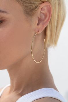 Rylan Hoops - Miranda Frye Chic 14k Gold Filled Hoop Earrings, Minimalist Yellow Gold Hoop Wrap Earrings, 14k Gold Filled Hoop Earrings, Modern 14k Gold Filled Pierced Hoop Earrings, Modern 14k Gold-filled Pierced Hoop Earrings, Modern 14k Gold Filled Hoop Earrings, Modern 14k Gold Hoop Earrings, Everyday Luxury 14k Gold Filled Hoop Earrings, Chic 14k Gold-filled Yellow Gold Hoop Earrings