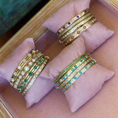 Luxury Evening Bangle Fine Jewelry, Luxury Wedding Bracelets With Gemstone Accents, Luxury Jeweled Bangle, Luxury Multicolor Bangle For Formal Occasions, Elegant Bangle With Gemstone Accents, Luxury Bangle With Gemstone Accents For Gift, Elegant Multicolor Stackable Jewelry, Luxury Multi-stone Bangle As Gift, Elegant Multi-stone Bangle For Anniversary