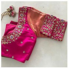 99 + Indian Blouse Designs | Cute Girl Magam Work Designs, Pink Blouse Designs, Blouse Maggam Work, Blue Blouse Designs, Blouse Designs High Neck, Latest Bridal Blouse Designs, Maggam Work Blouse, Latest Blouse Designs Pattern