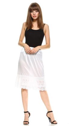 Melody extra length double lace half slip skirt extender – Shop Lev Charcoal Clothing