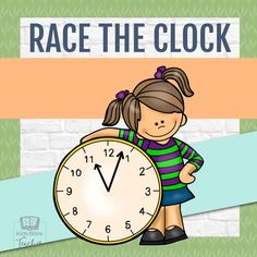 a girl holding a clock with the words race the clock