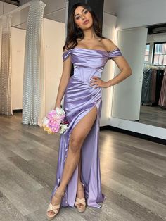 Lavender Satin Dress, Lavender Gown, Bachelorette Party Dress, Champagne Dress, Rehearsal Dinner Dresses, Corset Bodice, Rehearsal Dress, Custom Size Dresses, Ladies Gown