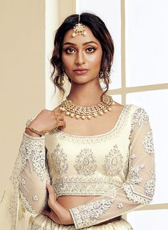 Cream Embroidered Lehenga Choli  In uk canada Lehenga Green, Lehenga Choli Latest, Black Lehenga Choli, Lehenga Bridesmaid, Wedding Lehenga Choli, Indian Wedding Lehenga, Latest Bridal Lehenga, Black Lehenga, Stitched Lehenga