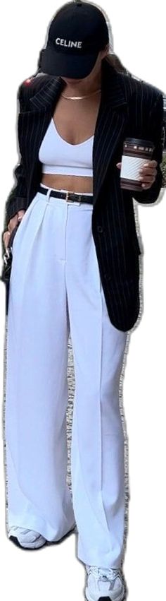 Semi-formal White Spring Pants, White Semi-formal Spring Pants, Classic White Wide Leg Pants For Work, Semi-formal White Bottoms For Spring, Classic White High-waisted Wide Leg Pants, White Semi-formal Bottoms For Spring, White Semi-formal Spring Bottoms, White Semi-formal Straight Pants, Elegant White Formal Bottoms