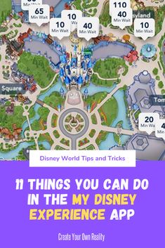 the disney world map with numbers on it that says 11 things you can do in the disneyland