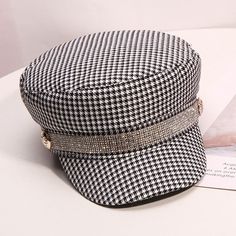 Women can add a sense of appeal to their overall fashionable look with this plaid patterned winter visor cap. This fat top short eave designed hat suits for leisure and casual occasions. This ultra-fashionable cap is made of comfortable cotton and will let you stand out in the crowd with its exclusive rhinestone design.SpecificationsBrand Name: GeraldBlackGender: WomenDepartment Name: AdultMaterial: COTTONPattern Type: PlaidStyle: CasualModel Number: H294Item Type: VisorsSize: 56-58cmStyle: Leis Plaid Cap One Size Fits Most, Plaid Cap For Fall, Spring Plaid Hat With Curved Brim, Adjustable Plaid Hats For Spring, Adjustable Plaid Cap, Spring Adjustable Plaid Hats, Trendy Fall Visor Hat, Adjustable Plaid Hat With Curved Brim, Adjustable Plaid Hat For Fall