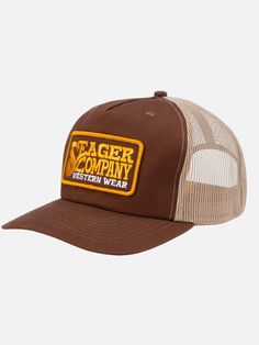 seager buckys trucker snapback cotton canvas mesh backing hat brown tan gold yellow white brand patch kempt athens ga georgia men's clothing store Lake Beach, Hey Good Lookin, By The Lake, Lake, How To Wear