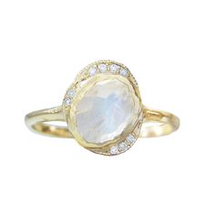 Handcrafted ring. Relax the mind and restore the spirit in the comforts of a calming oasis. Rosecut rainbow moonstone center. Relax The Mind, Buy Gold Jewelry, Handmade Gold Jewellery, Color Collage, Magical Jewelry, Rainbow Moonstone Ring, Gemstone Engagement, Moonstone Jewelry, Handcrafted Rings