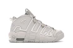 Nike Air More Uptempo Light Bone (GS) - 415082-006 Nike Uptempo, Nike Air Uptempo, Nike Air More Uptempo, Nike Air More, Scottie Pippen, Fresh Shoes, Bone White, Hot Sneakers, Grey Sneakers